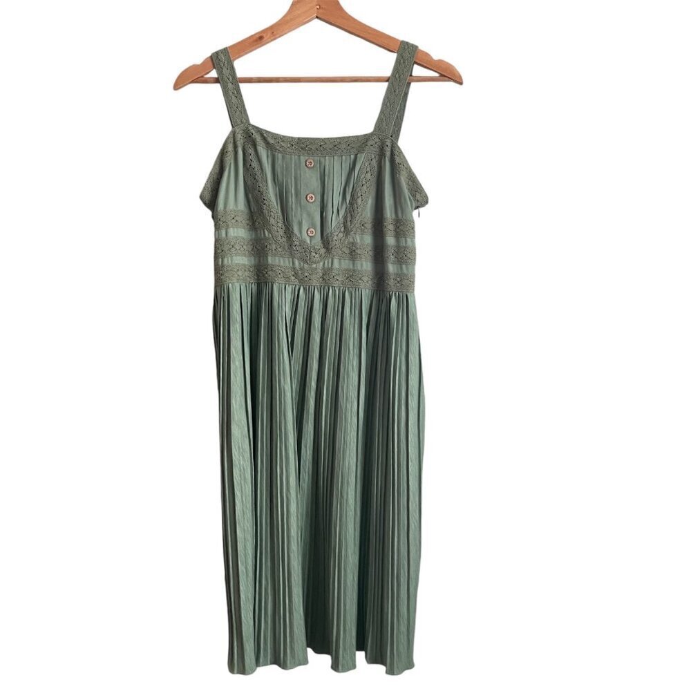 Matilda Jane Joanna Gaines Womens Dress S Lace Cottagecore Goblincore Mossy Boho